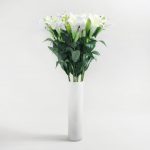 Pack of 12 White Easter Lily Spray White