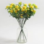 Pack of 12 Yellow Button Pom Pom Sprays Yellow