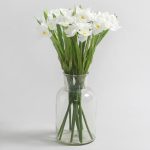 Pack of 12 White Daffodil Spray White