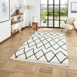 Black and White Boho 8280 Rug Black and White