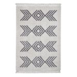 Cream and Grey Boho 8886 Rug Grey
