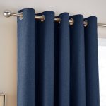 Jennings Navy Thermal Eyelet Curtains Navy