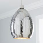 Akola Crackle Glass Pendant Silver