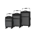 IT Luggage World’s Lightest Black 22 Inch Cabin Case Black