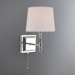 Dorma Silver Eaton Wall Light Silver