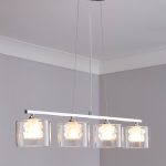 Erie 4 Light Diner Fitting Silver