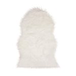 Sheepskin Faux Fur Single Pelt Ivory Rug Cream