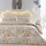 Portfolio Home Moonlight Angels Gold Duvet Cover and Pillowcase Set Gold