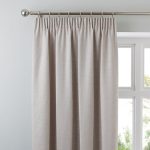 Brighton Natural Textured Pencil Pleat Curtains Natural