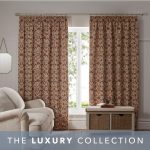Chatsworth Autumnal Pencil Pleat Curtains Brown
