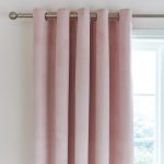Ashford Blush Velour Eyelet Curtains Blush