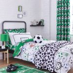 Football Duvet Cover and Pillowcase Set Green
