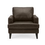 Stefano Leather Armchair Chocolate (Brown)