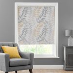 Leah Leaf Blackout Roller Blind Grey
