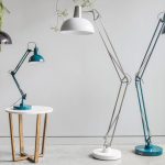 Gallery Direct Watson Nickle and White Brushed Floor Lamp Silver