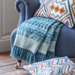 Nador Hand Embellished Throw Blue