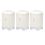 Set of 3 Lovello Cream Tea coffee and Sugar Canisters Cream