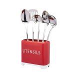 Lovello Red Utensil Tin Red