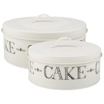 Set of 2 Stir It Up Cake Tins Cream