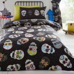 Portfolio Home Kids Club Sugar Skulls Duvet Cover and Pillowcase Set Black