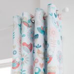 Catherine Lansfield Little Birds Pastel Eyelet Curtains Light Blue