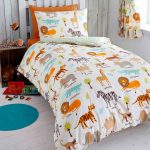 Portfolio Home Kids Club My Safari Duvet Cover and Pillowcase Set White