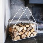 Pewter 65cm House Log Holder Pewter