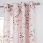 Catherine Lansfield Canterbury Blush Easy Care Eyelet Curtains Pink