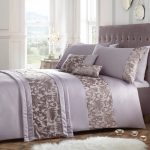 Portfolio Home Grace Mauve Duvet Cover and Pillowcase Set Purple