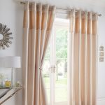 Boulevard Oyster Velvet Eyelet Curtains Beige