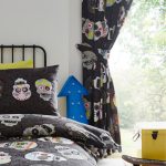 Portfolio Home Kids Club Sugar Skulls Pencil Pleat Curtains MultiColoured