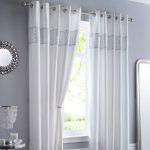 Shimmer White Velvet Eyelet Curtains White