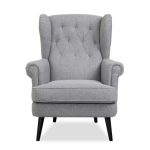 Monroe Wingback Chair Light Grey