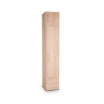 Holborn Plus Single 2 Drawer Wardrobe Brown