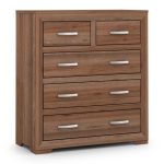 Buckingham 5 Drawer Chest Brown