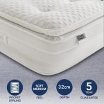 Silentnight 2000 Pocket Geltex Pillowtop Mattress White
