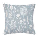 Woven Floral Chenille Duck Egg Cushion Cover Duck Egg