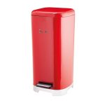Lovello 30 Litre Scarlet Red Pedal Bin Red