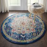 Ankara Global 3 Round Rug Blue