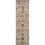 Vintage Kashan 4 Runner Pink and Blue