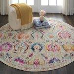 Vintage Kashan 4 Round Rug MultiColoured