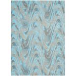 Organic Modern 1 Rug Teal (Blue)