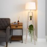 Beaumont Plant Stand Floor Lamp Grey