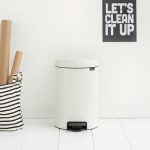 Brabantia NewIcon 12 Litre White Pedal Bin White