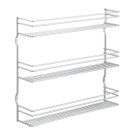 Metaltex Pepito Metallic Spice Rack Silver