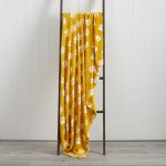 Printed Pawprint 130cm x 170cm Fleece Throw Yellow