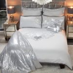 By Caprice Angel Wings White Sequin Duvet Cover White