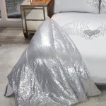 By Caprice Adriana Silver Sequin Throw Silver
