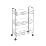 Metaltex Lugano Metallic Trolley Silver