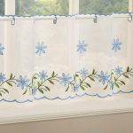 Daisy Blue Cafe Curtain Blue